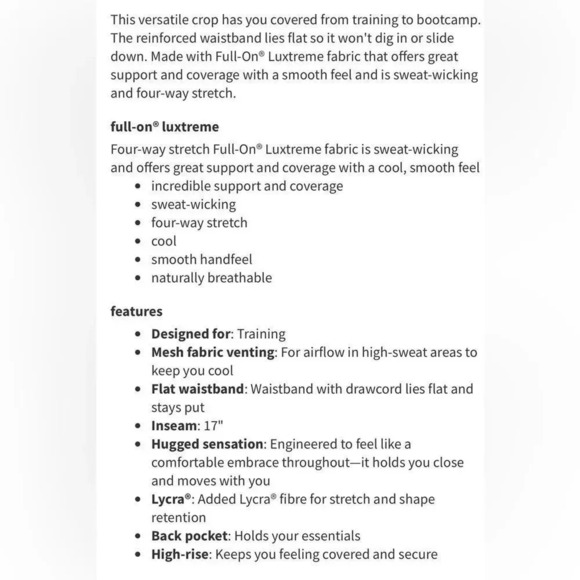 Lululemon sz 6 Train Times Crop (17") Fractal Alpine White Black / Black GUC - Picture 13 of 13